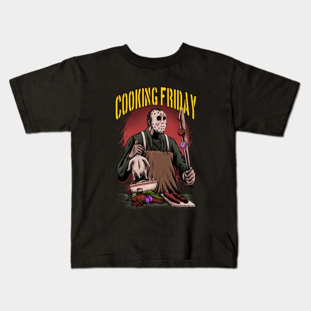 cooking friday Kids T-Shirt by sober artwerk